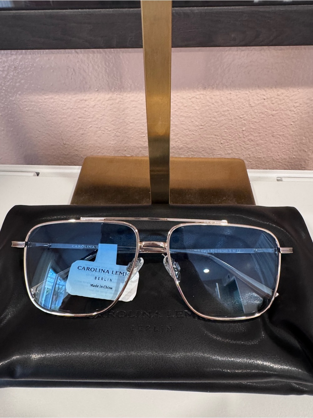 Carolina Lemke Berlin Square Aviator Sunglasses. BNWB